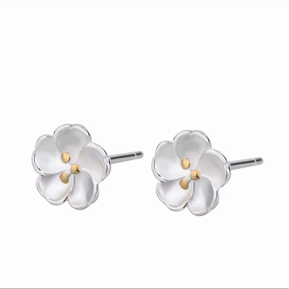 Sterling Silver Floral Earrings